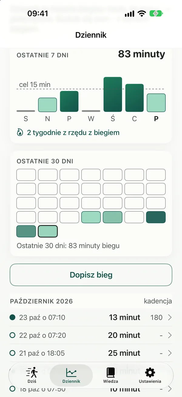 Dziennik: wykres tygodnia i seria